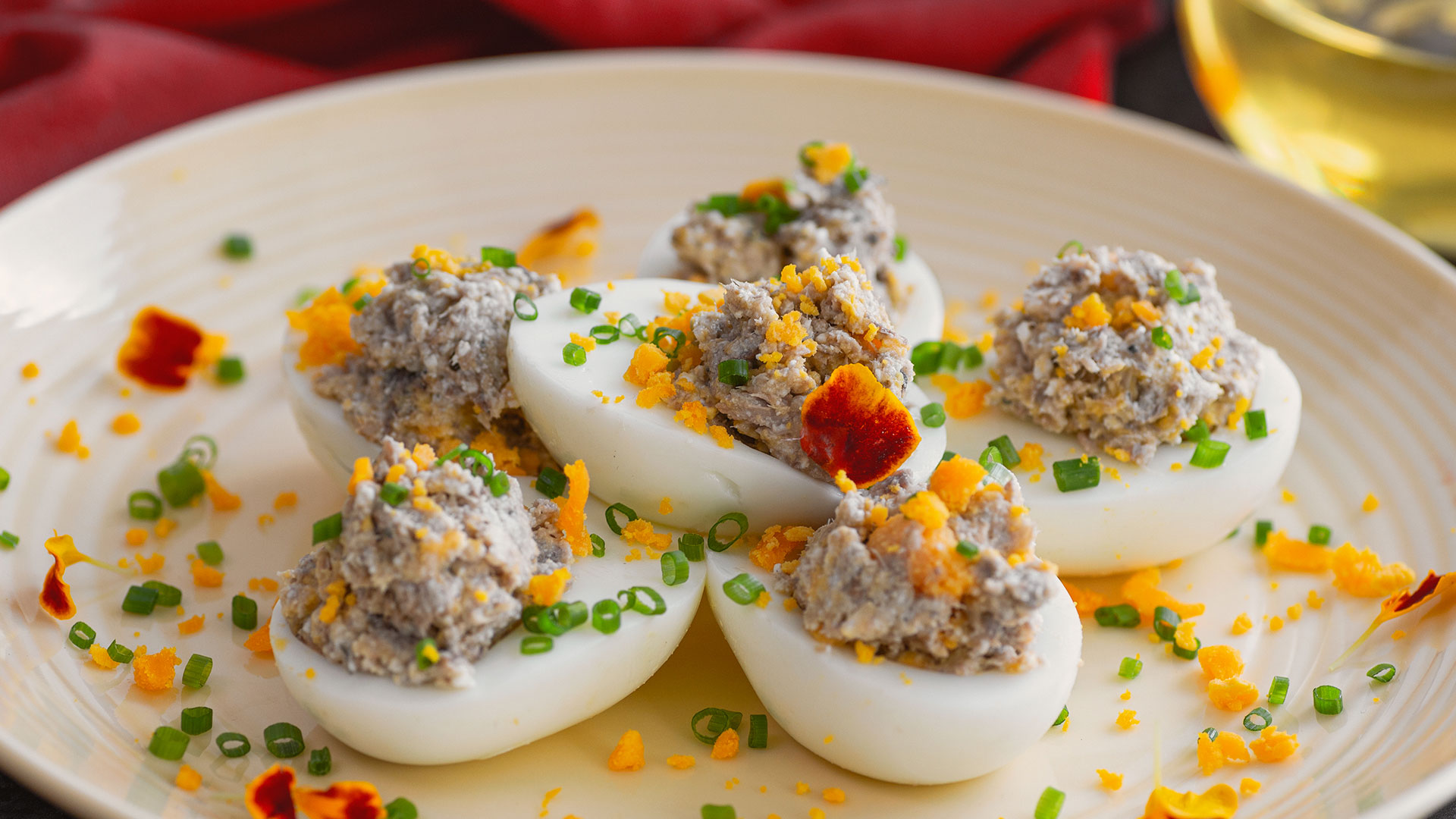 Deviled Eggs Stuffed With Sardine Rillettes