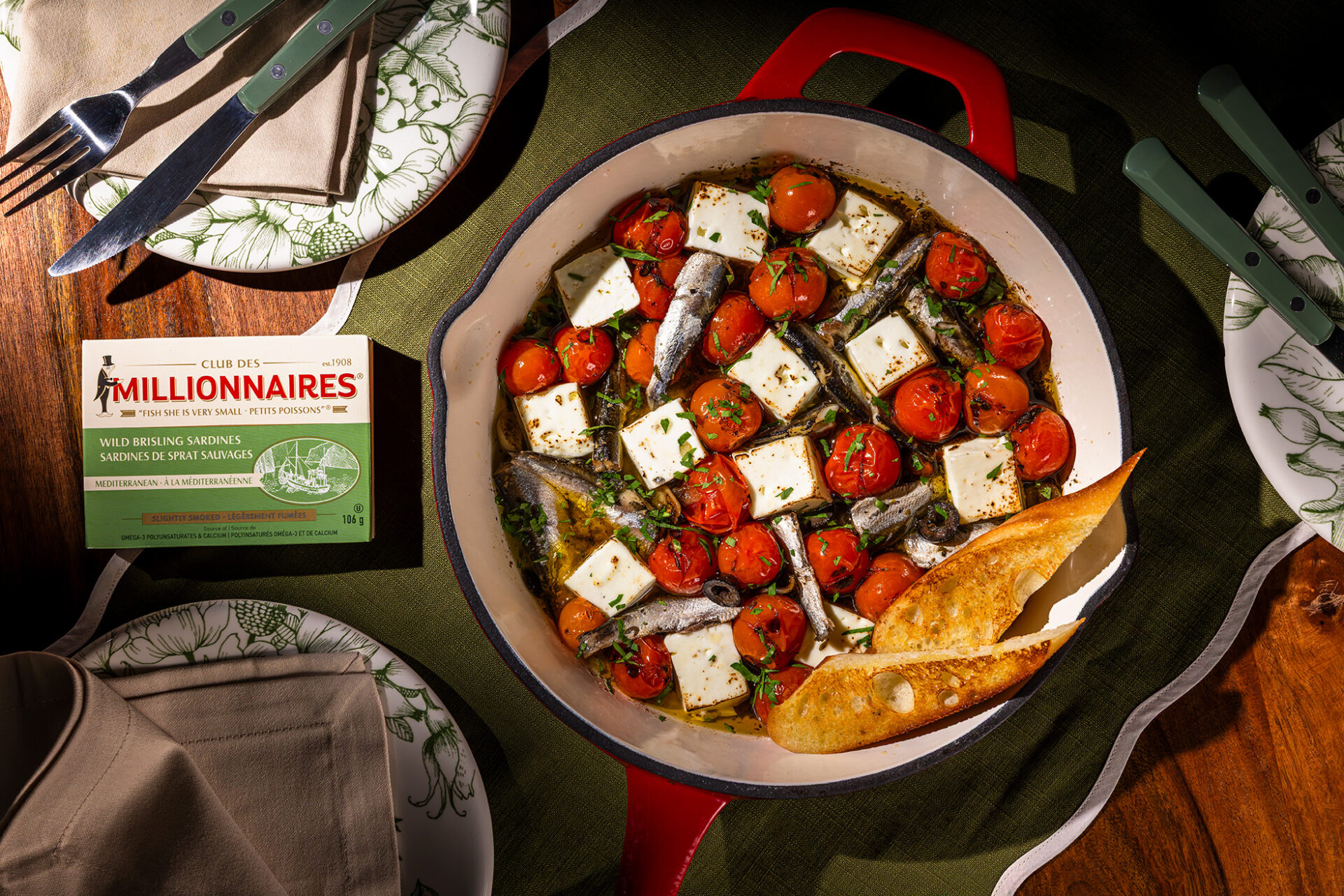 Baked Feta and Sardines