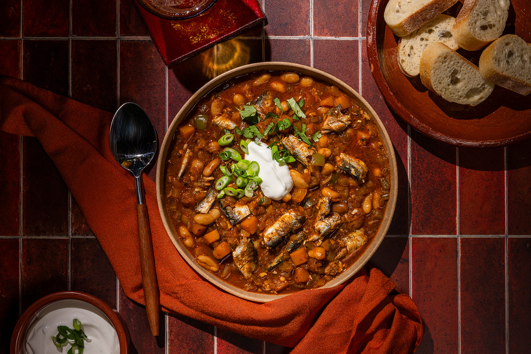 Sardine, White Bean & Squash Chili